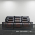 Home Theater Leather Loveseat Reclining Sofa